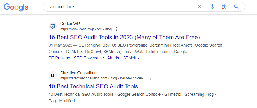 ferramentas de auditoria seo serp